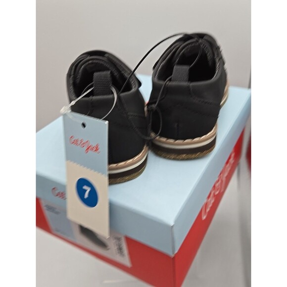 Toddler Adonis Derby Shoes Black- Cat & Jack Size 7 New With Box - Picture 3 of 7